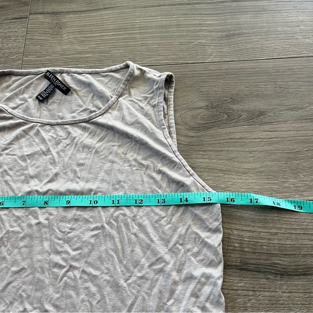 Eileen Fisher Womens Petite Grey Tank Top Size PS Small Petite Modal Blend - Picture 5 of 5